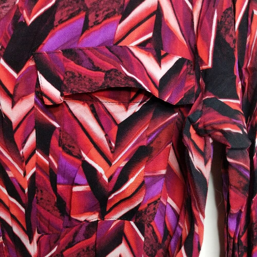 Calvin Klein Patterned Blouse - Size L - Euc - image 7